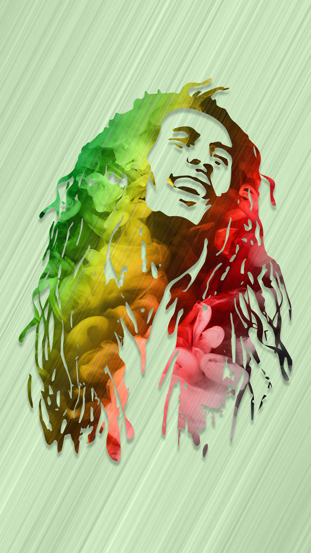 Bob Marley Stencil Mint Green Background Background