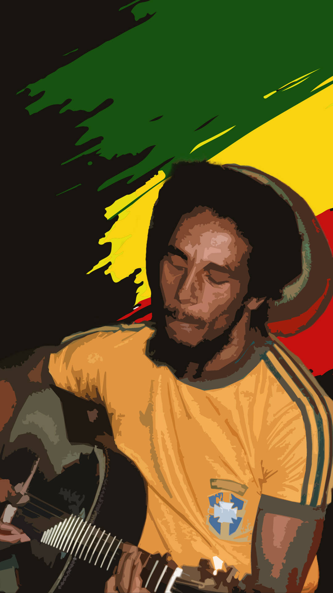 Bob Marley Textured Digital Artwork