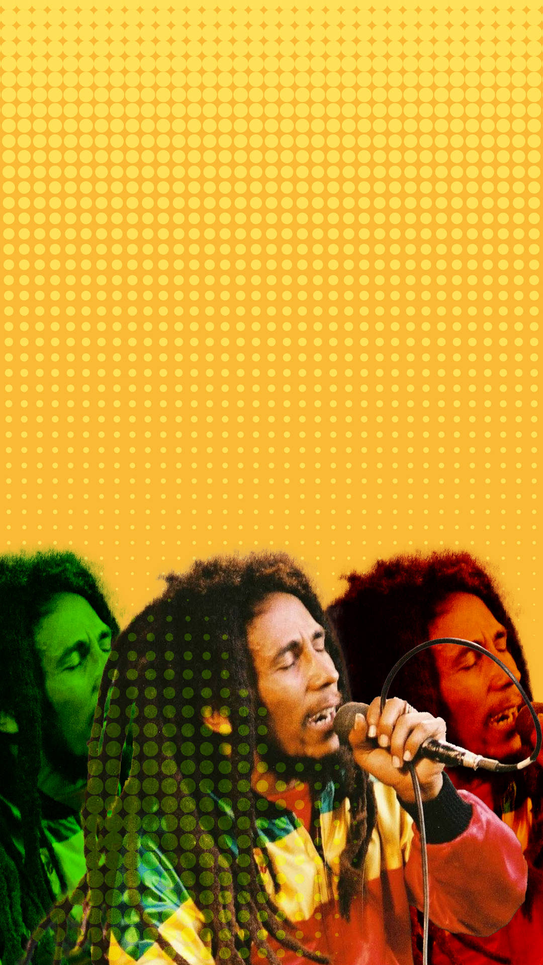 Bob Marley Yellow Spots Background Background