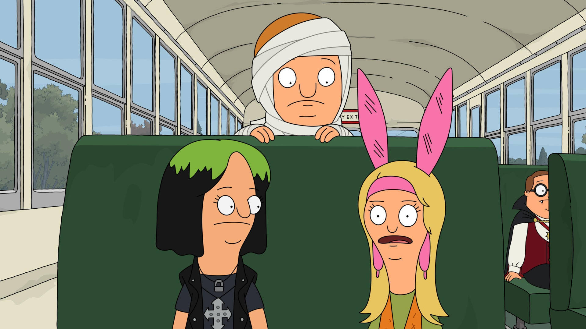 Bob's Burgers Kids Awaits Their School Bus Adventure