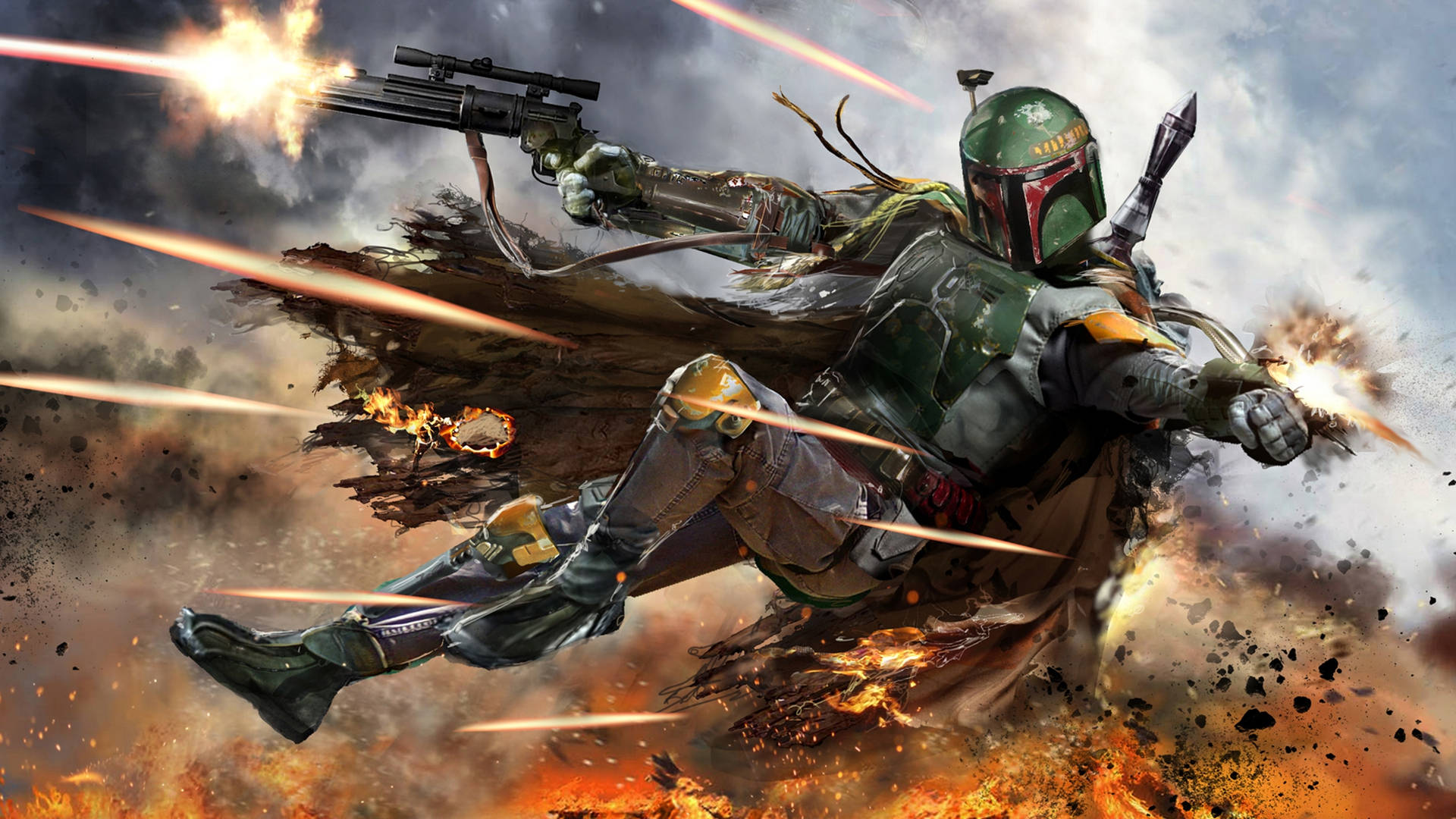 Boba Fett Star Wars Landscape Background