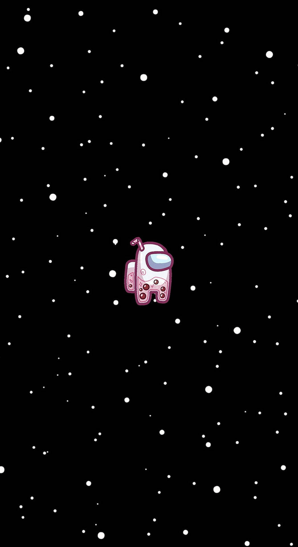 Boba Pink Among Us Space Background