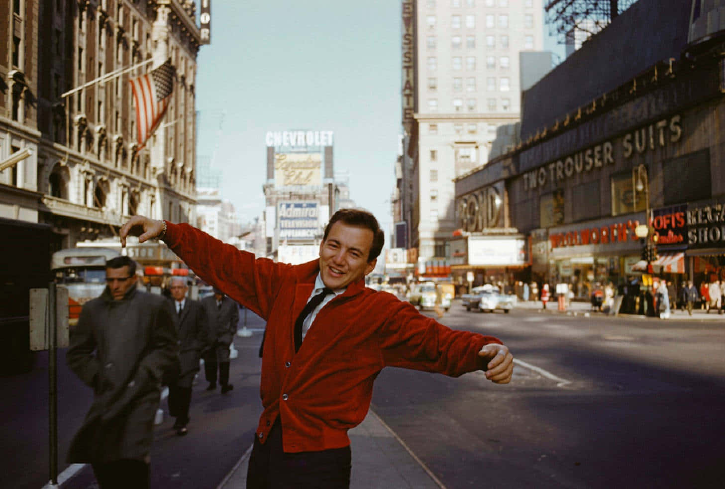 Bobby Darin Vibrant Street Scene Background