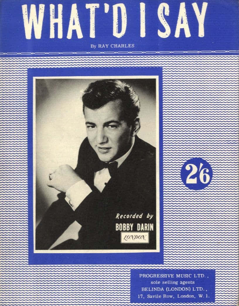 Bobby Darin Whatd I Say Sheet Music Cover Background