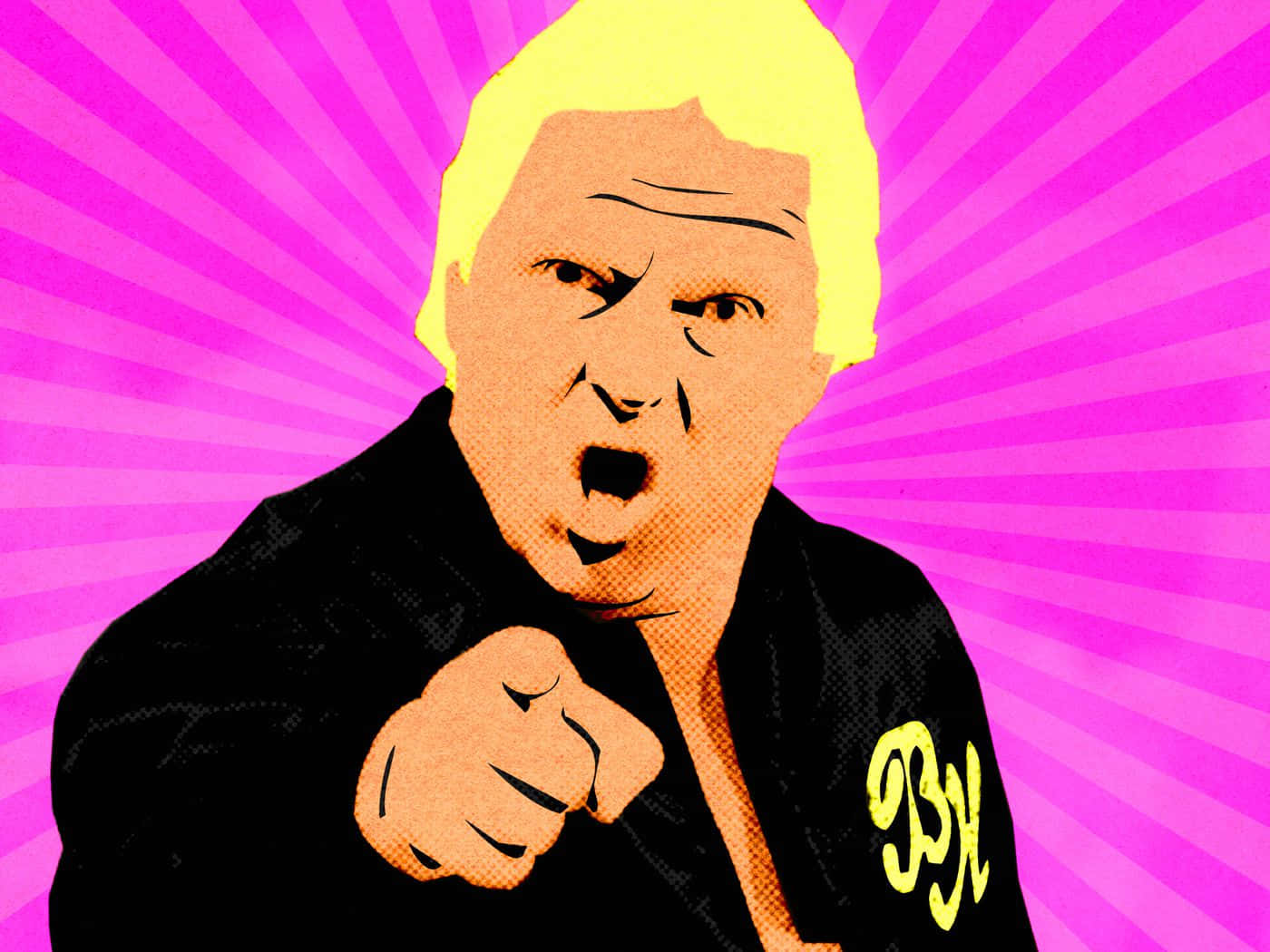 Bobby Heenan Pop Art Portrait Background