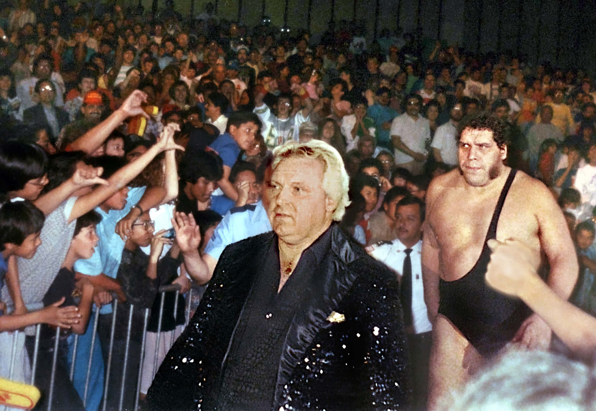 Bobby Heenanand Wrestler Walkingto Ring