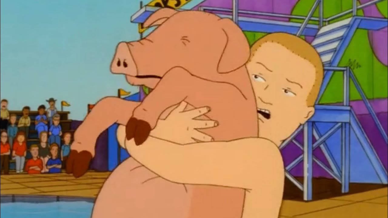 Bobby Hill And A Pig