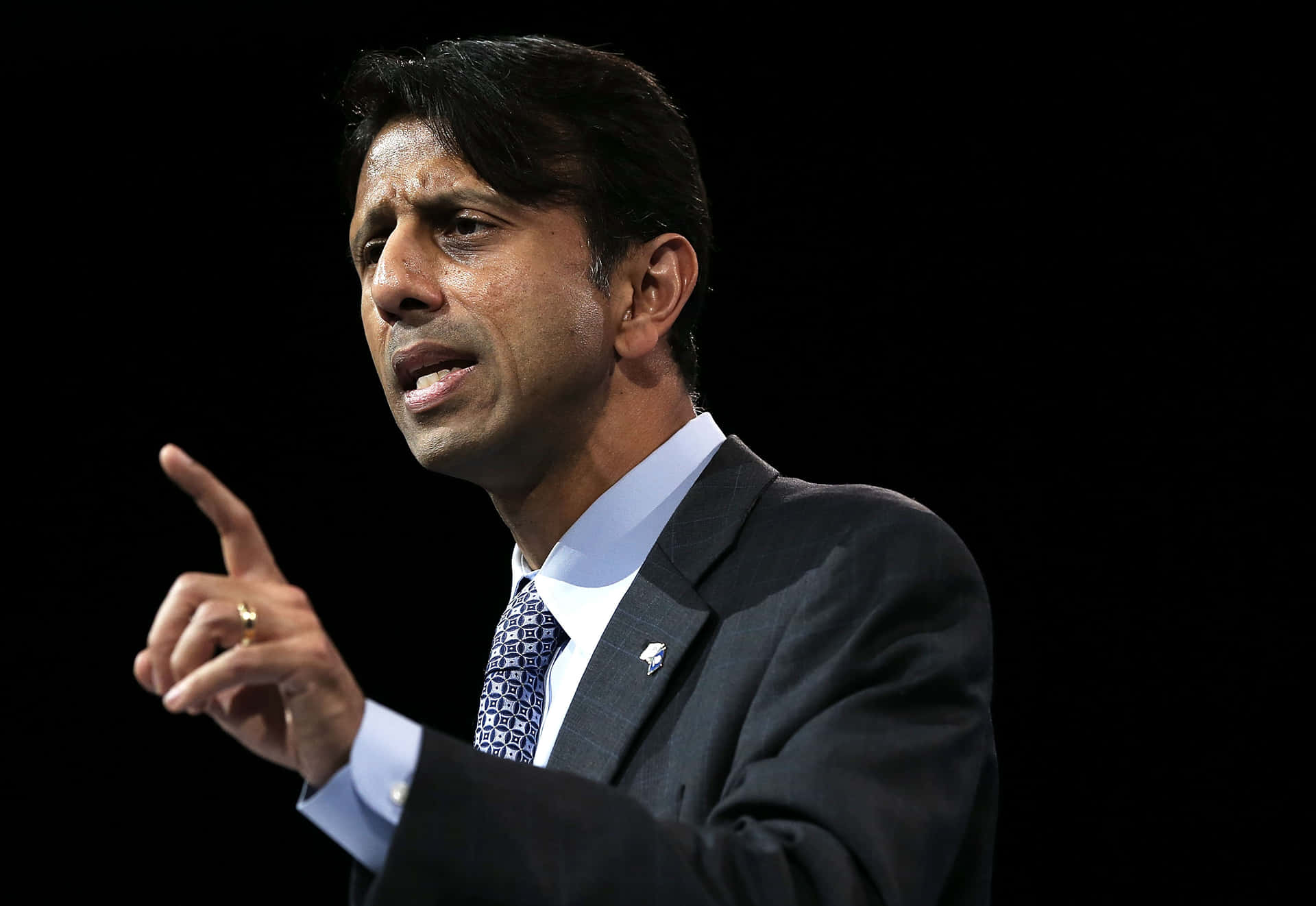 Bobby Jindal Pointing