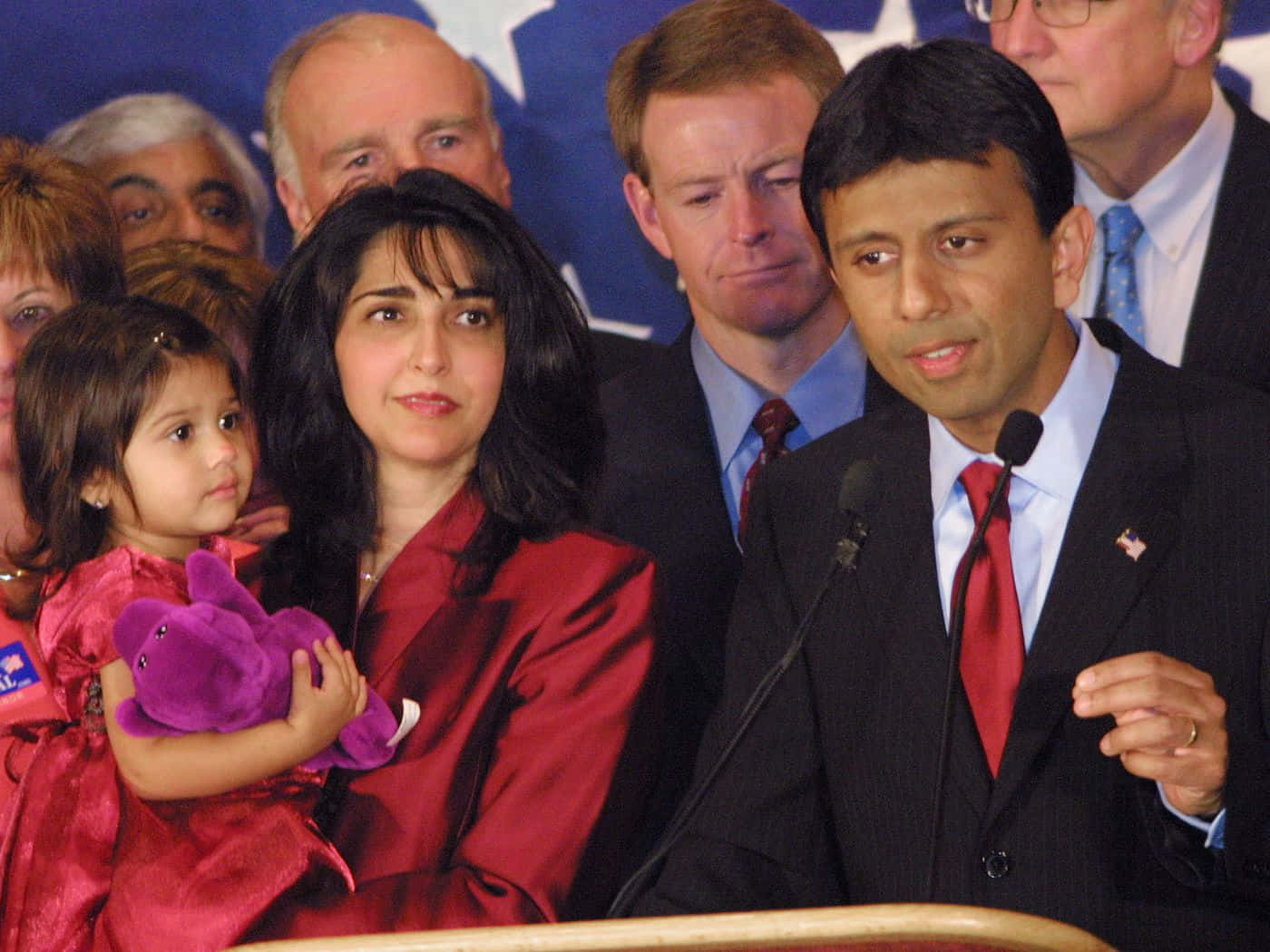 Bobby Jindal With Wife And Child