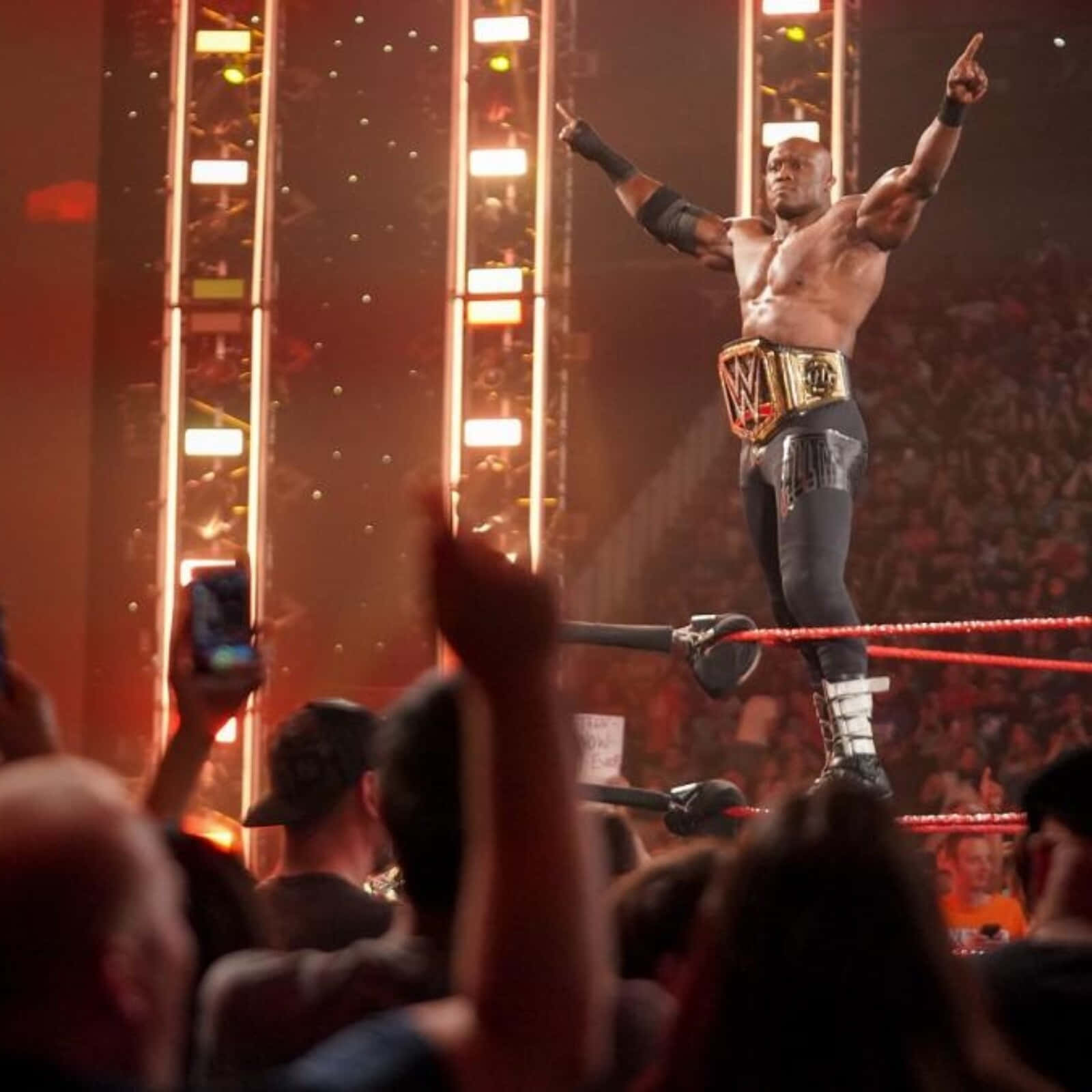 Bobby Lashley Celebrating Wwe Raw