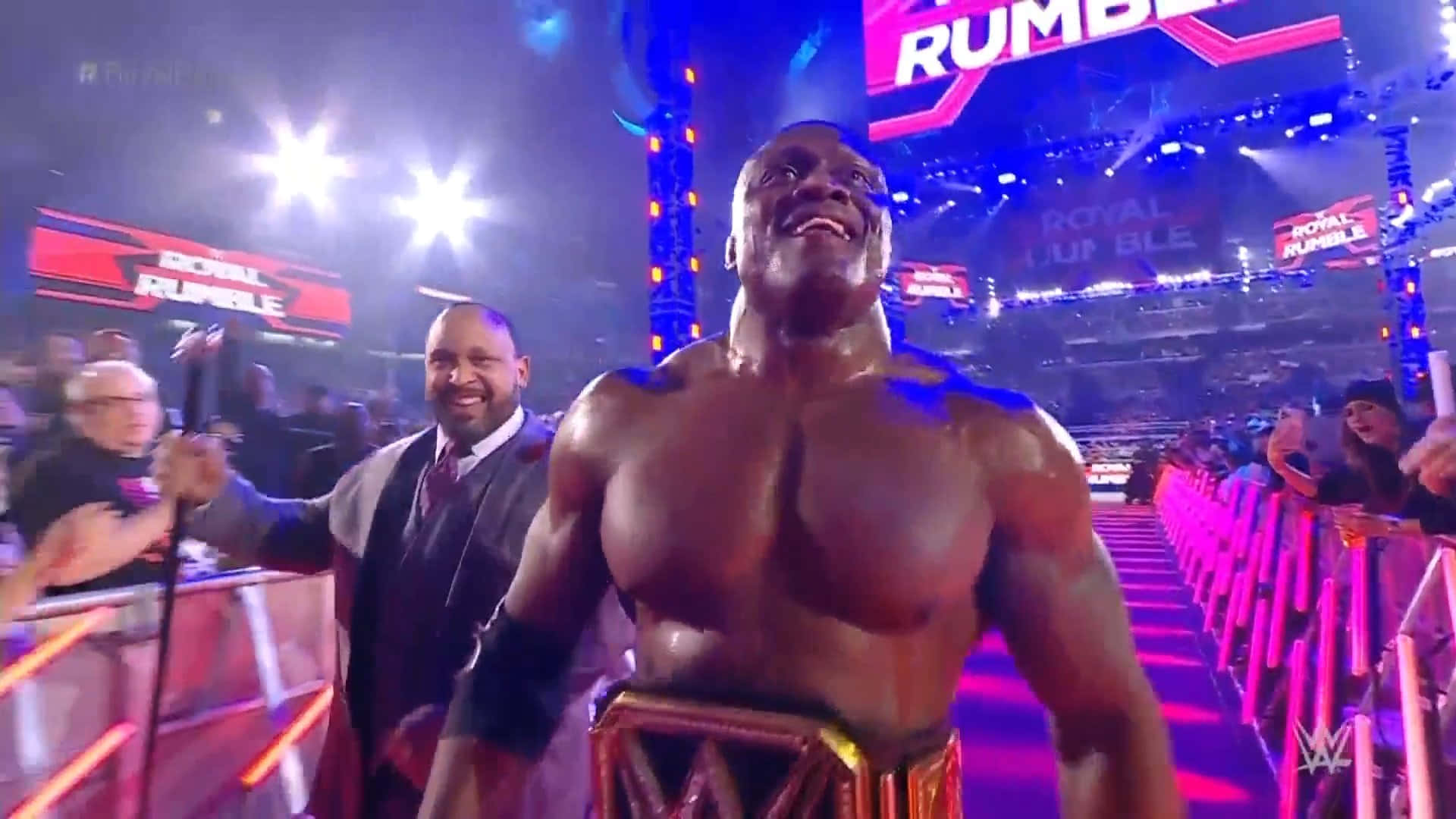 Bobby Lashley Walking Towards The Wwe Ring