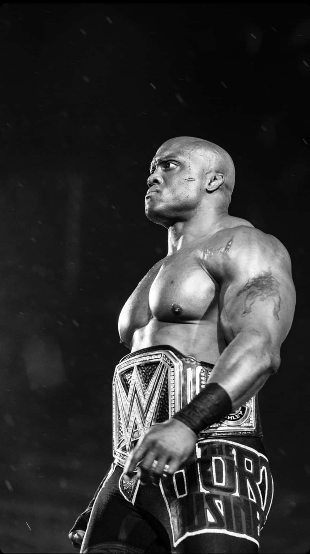 Bobby Lashley Wearing His Championship Belt