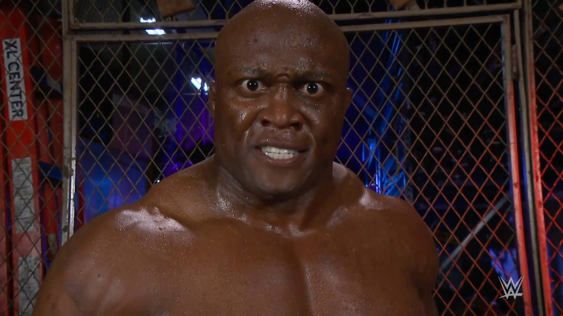 Bobby Lashley With Terrifying Expression Background