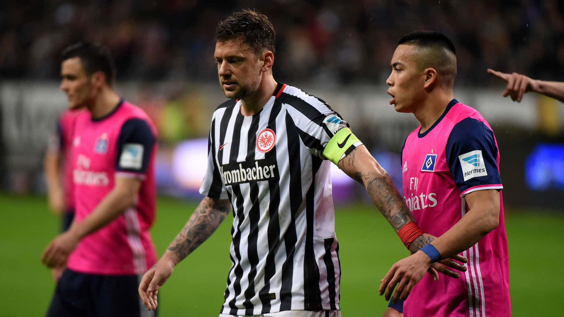 Bobby Wood During Eintracht Frankfurt Versus Hamburger Sv Game Background