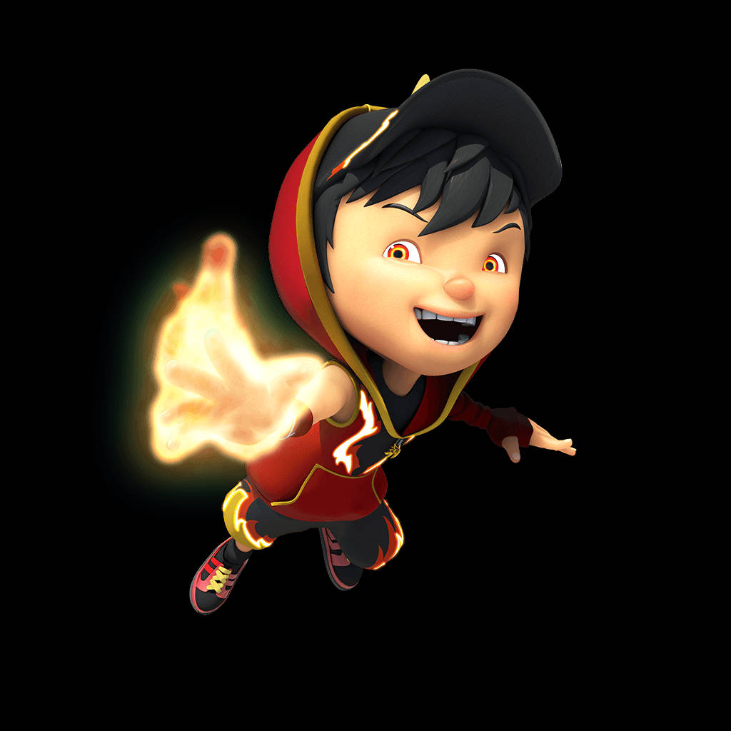 Boboiboy Fireball Power Background