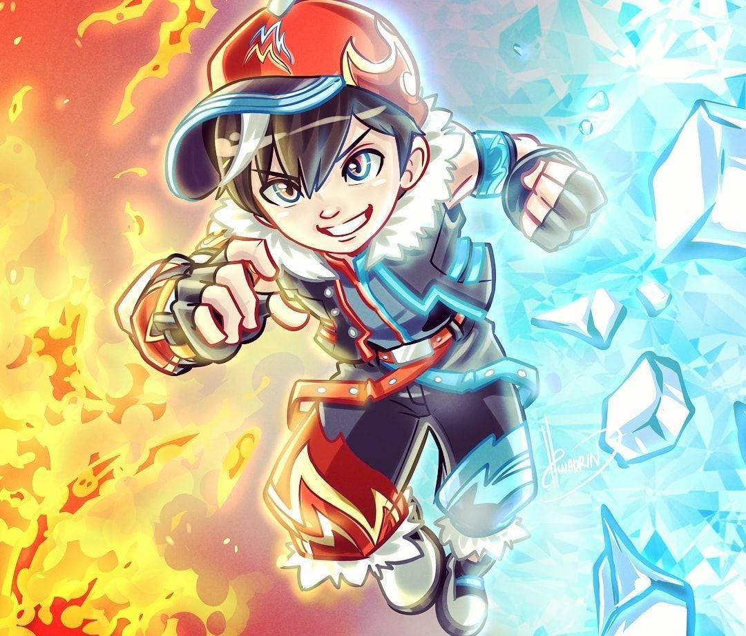 Boboiboy Hd Elemental Fusion Art Background
