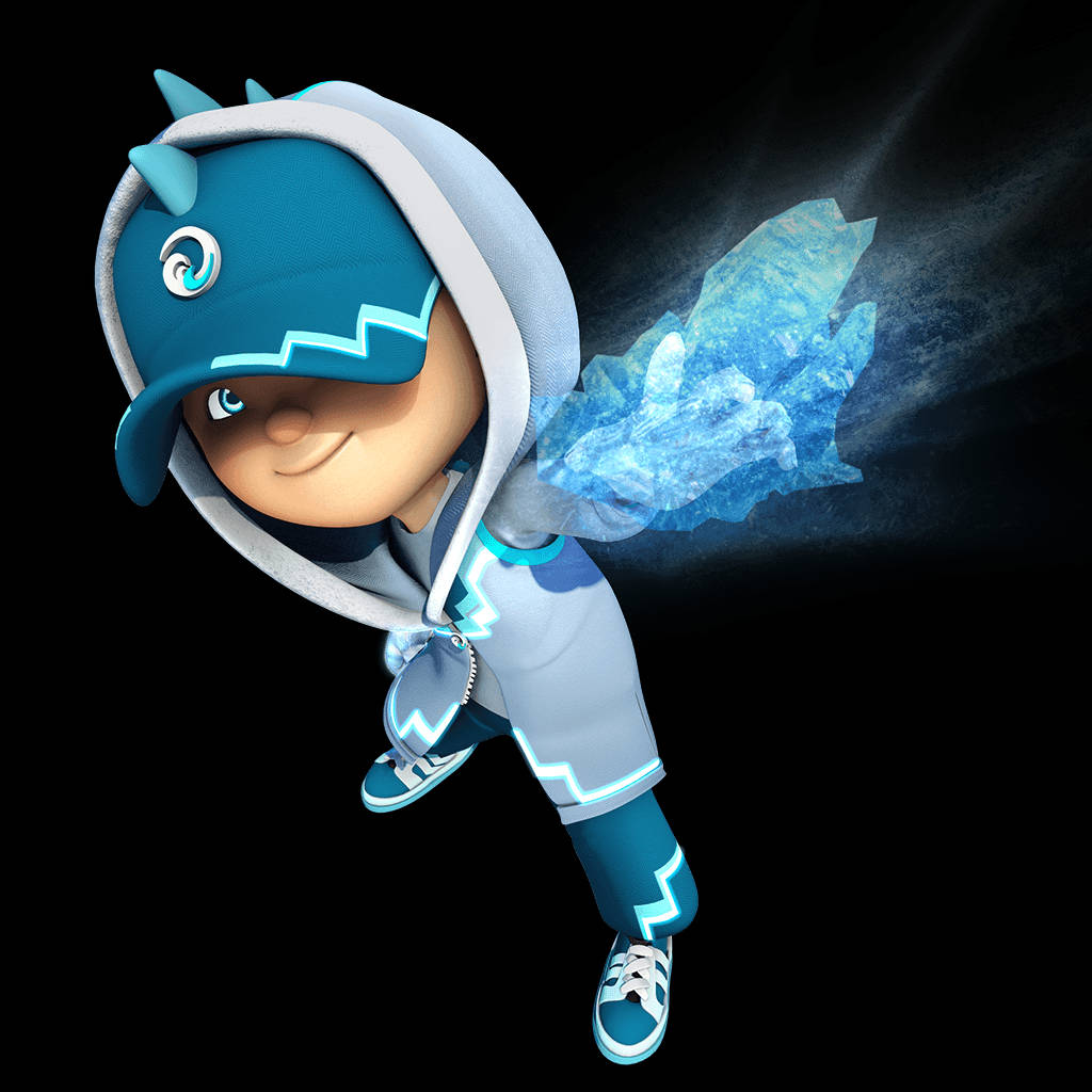 Boboiboy Ice Element Form Background