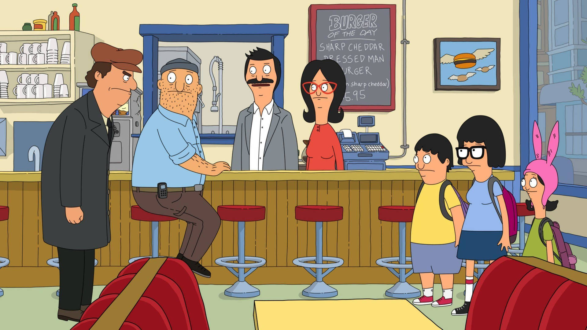 Bobs Burgers Customers Background