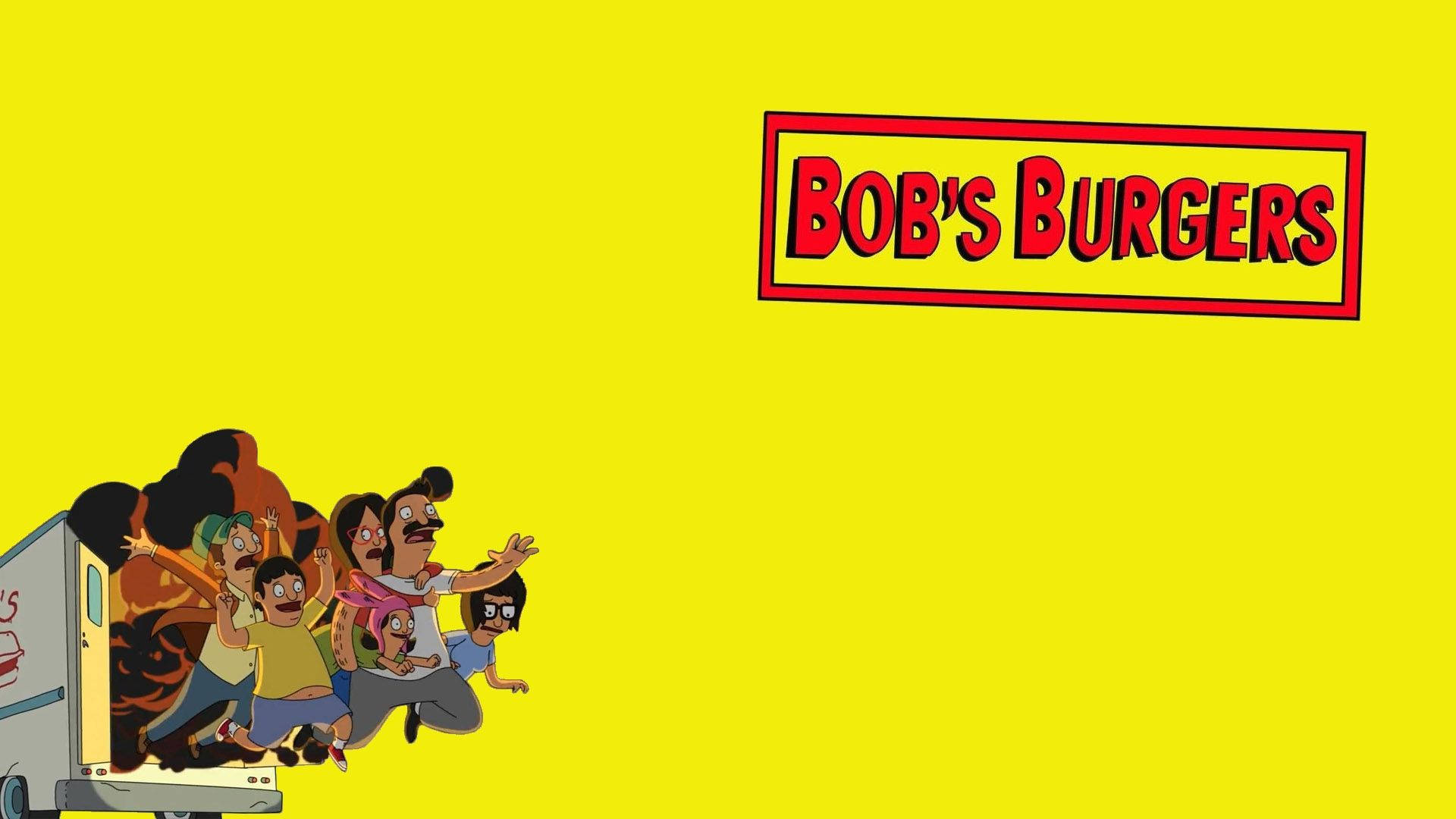 Bobs Burgers Food Truck On Fire Background