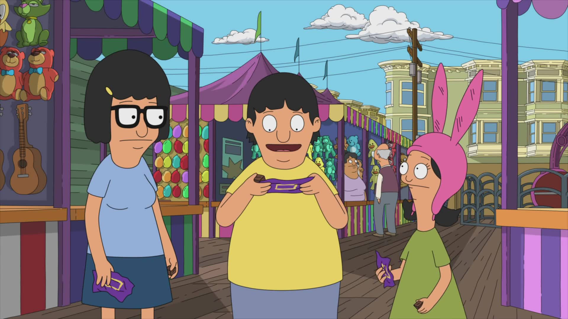 Bobs Burgers Sibling At A Theme Park Background