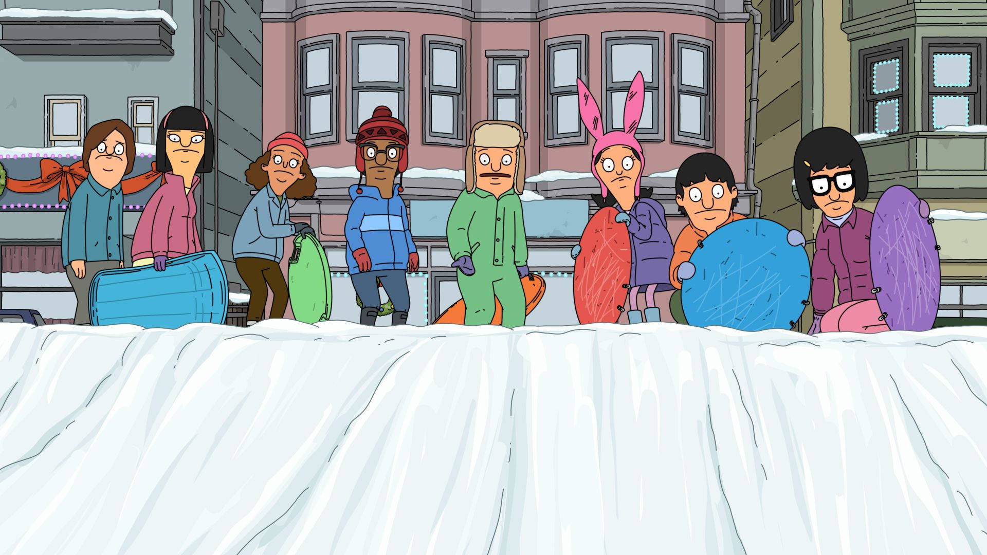 Bobs Burgers Snowy Day Background