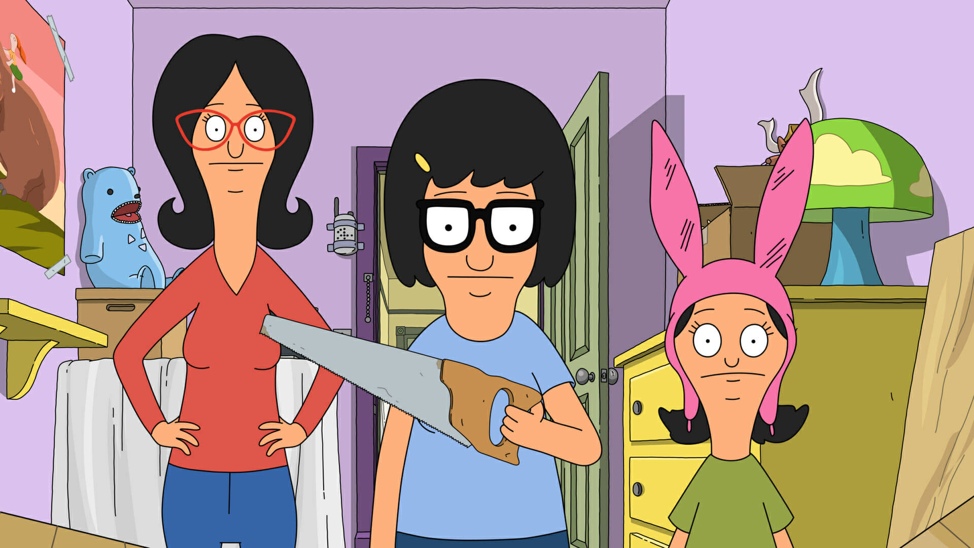 Bobs Burgers Tina With Saw Background