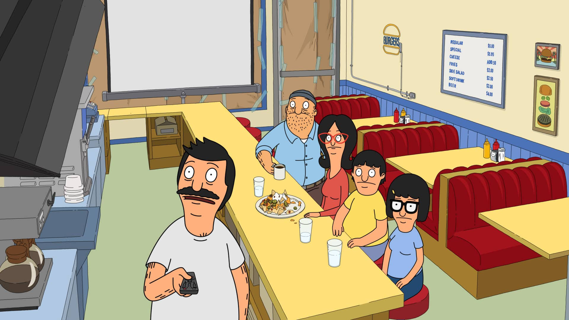 Bobs Burgers Watching Tv Background