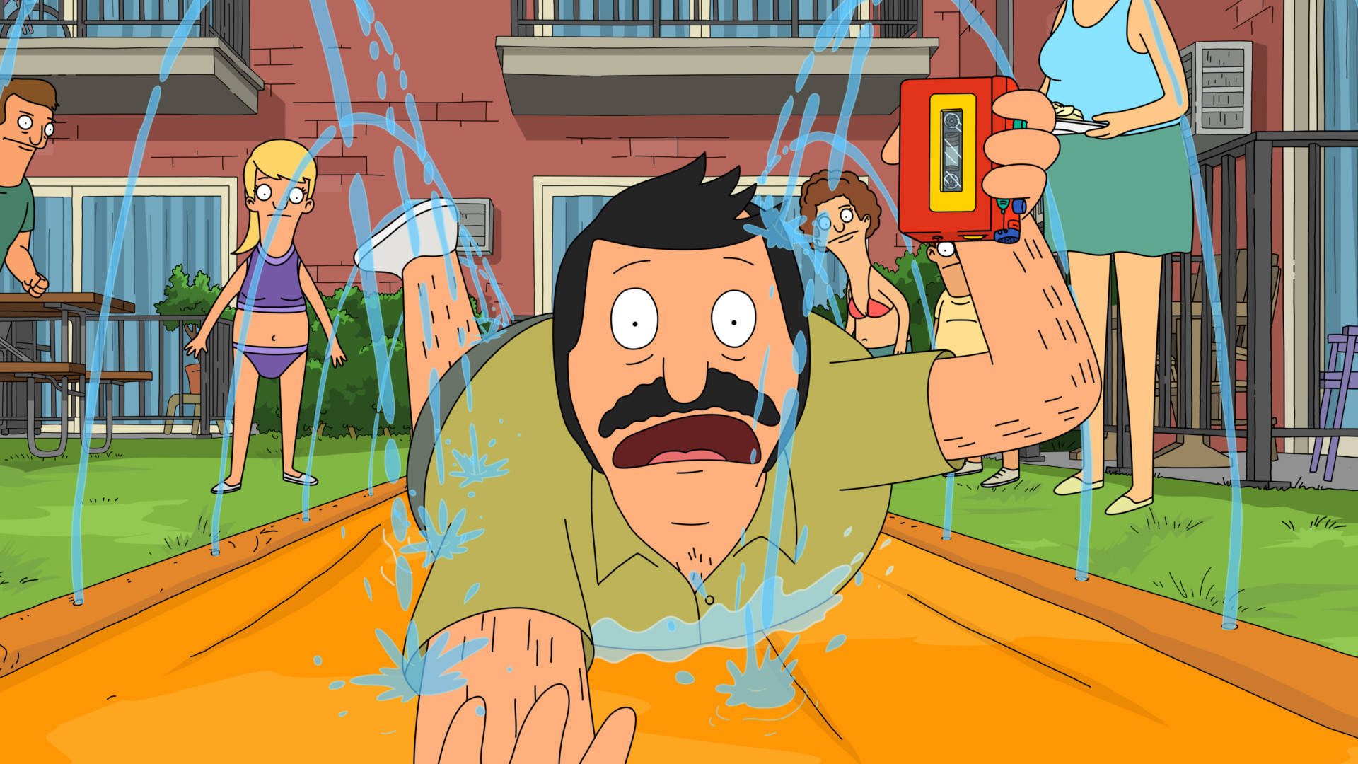 Bobs Burgers Water Slide Background