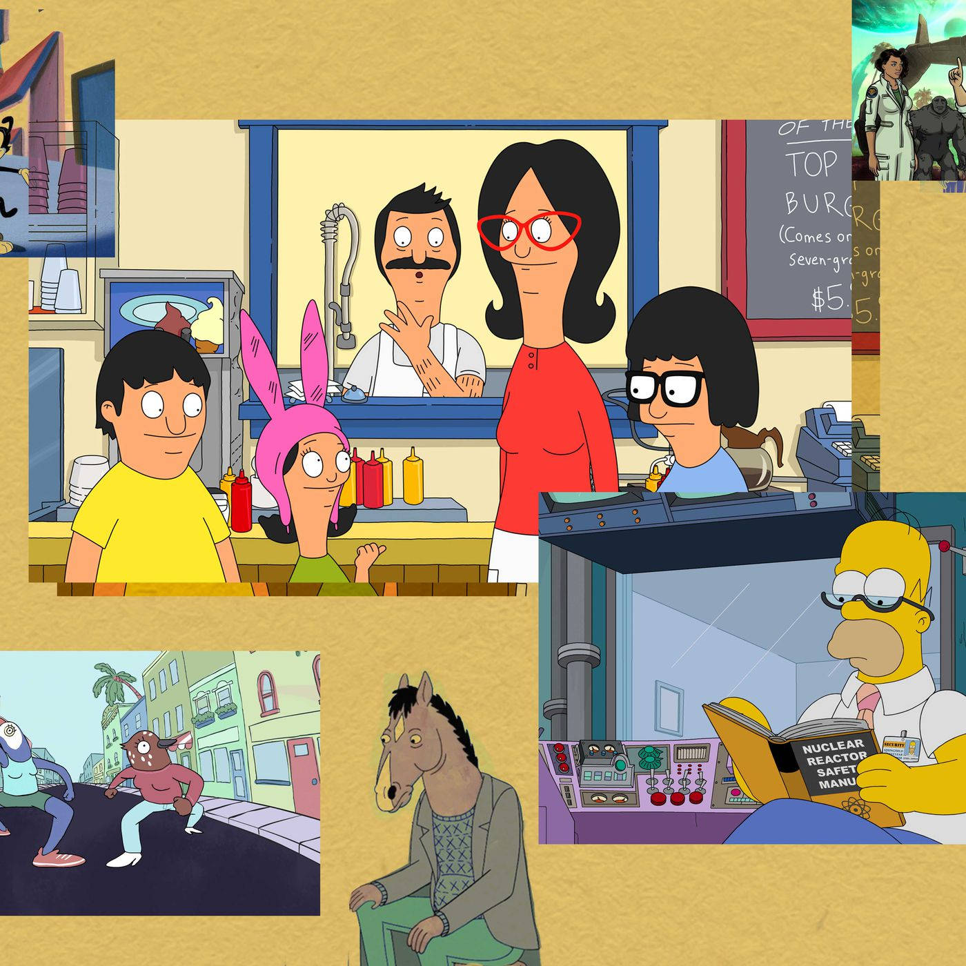 Bobs Burgers X Simpsons X Bojack Horseman