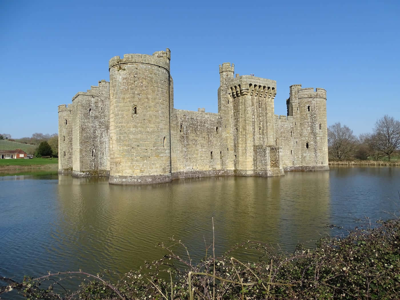 Bodiam Castle Moat Reflection