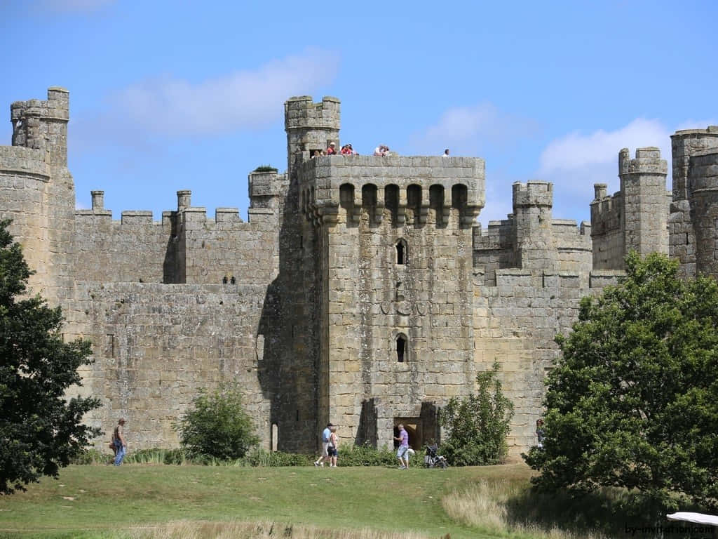 Bodiam Castle Sunny Day Background