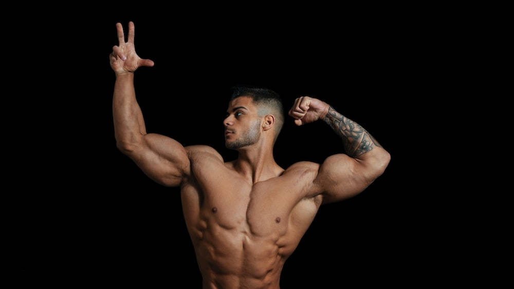 Bodybuilder Guy Posing Hd Background