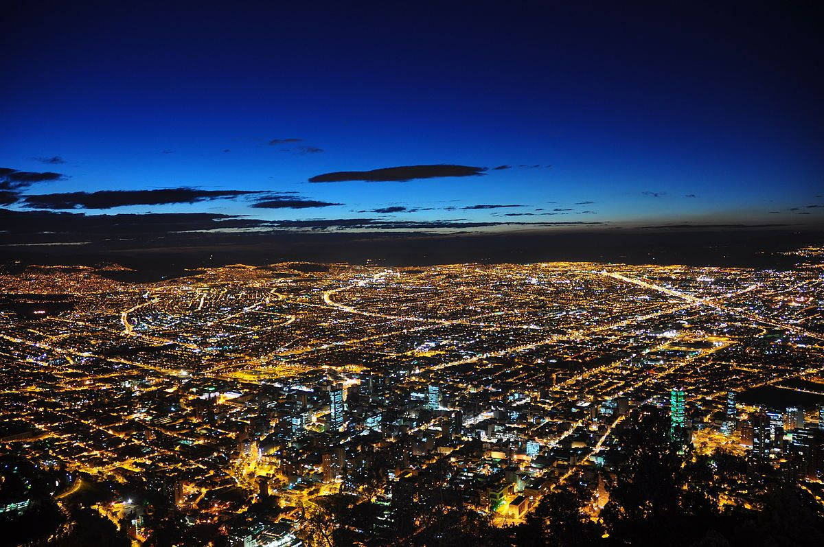 Bogota With City Lights View