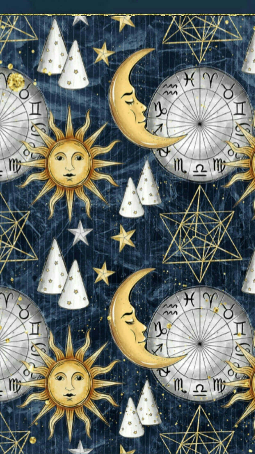 Bohemian Celestial Pattern Background