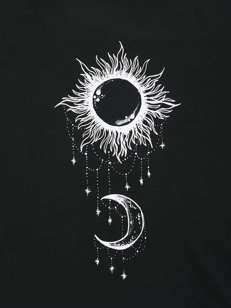 Bohemian Sun Moon Art Background