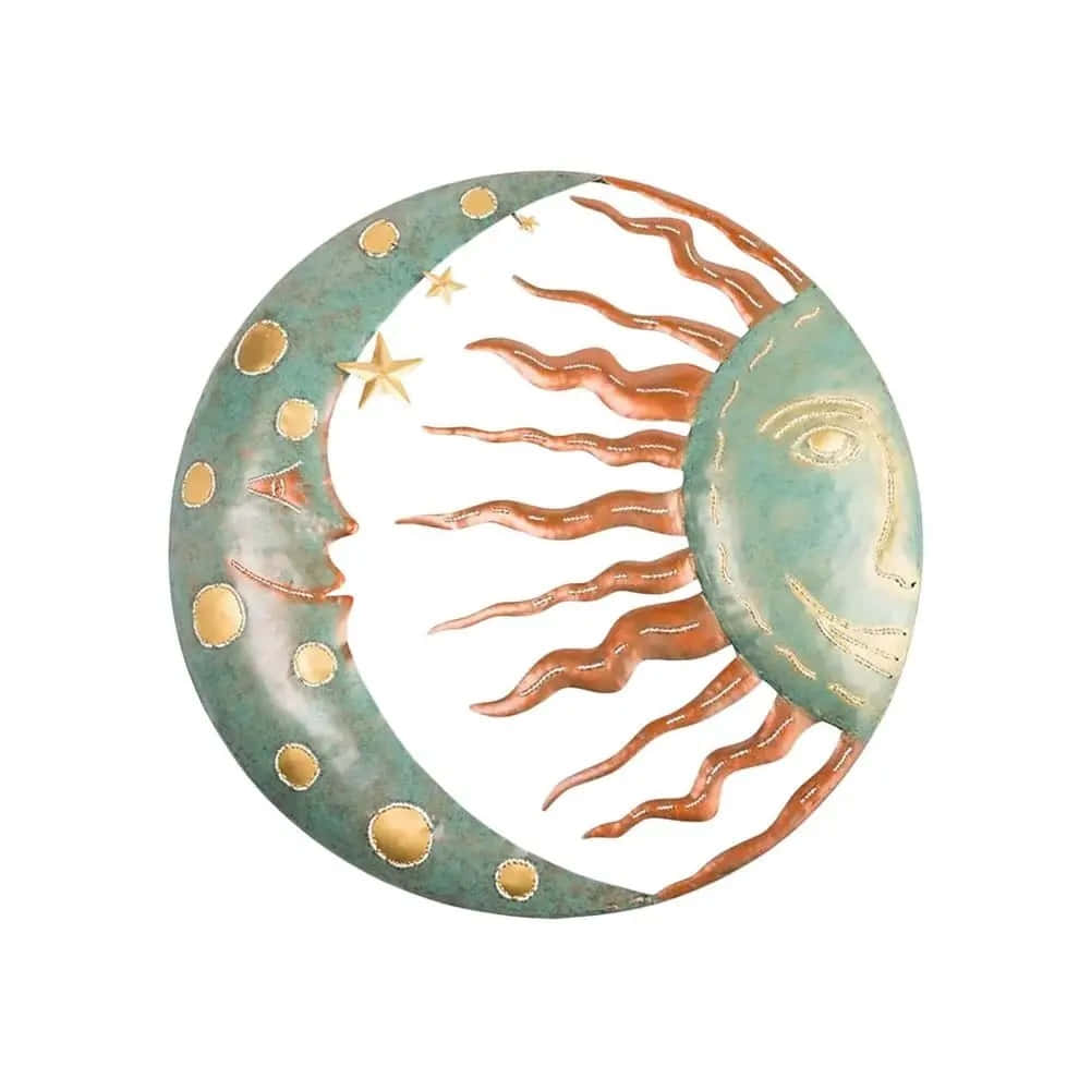 Bohemian Sun Moon Art Background