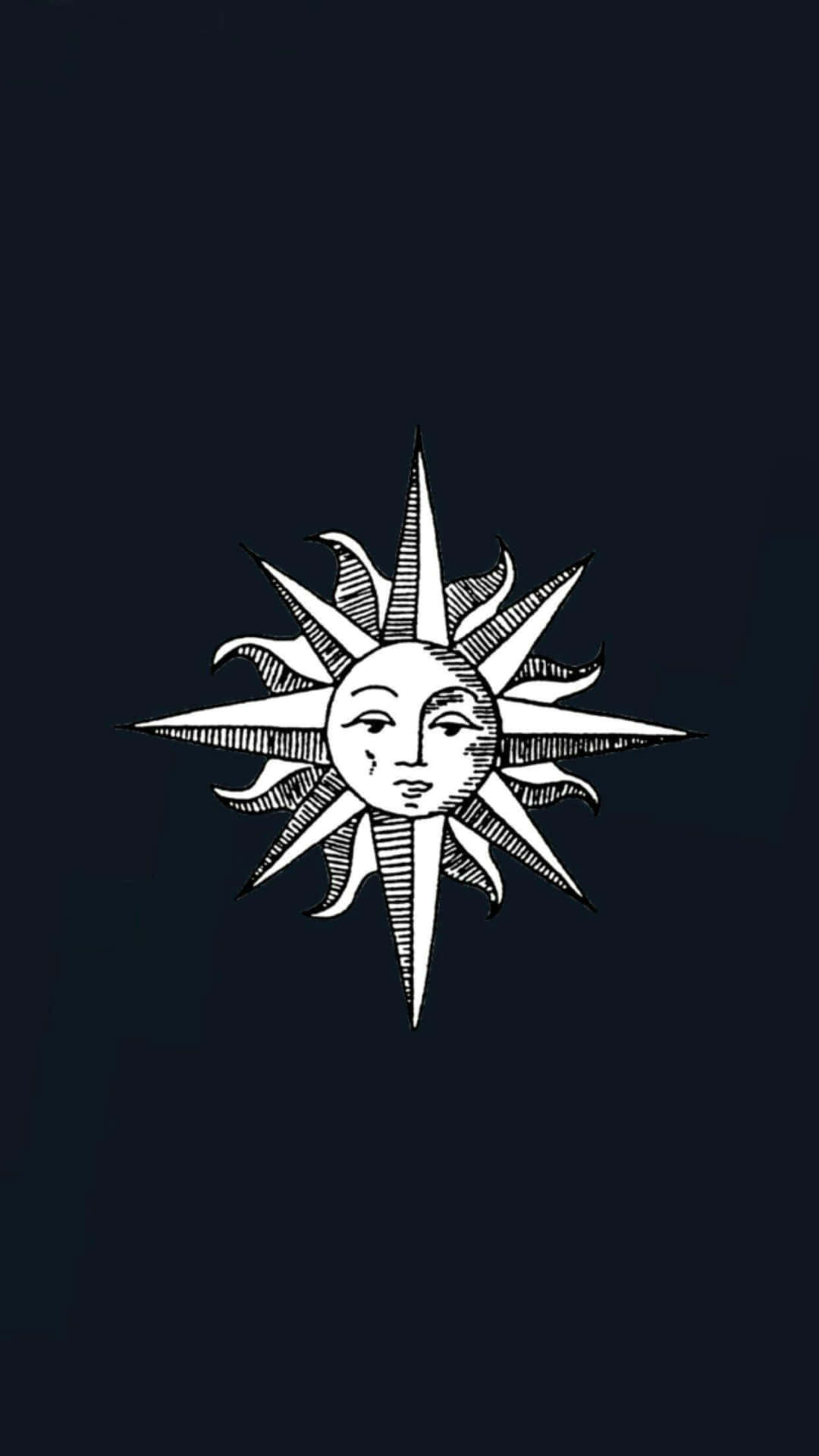 Bohemian Sun Moon Artwork Background