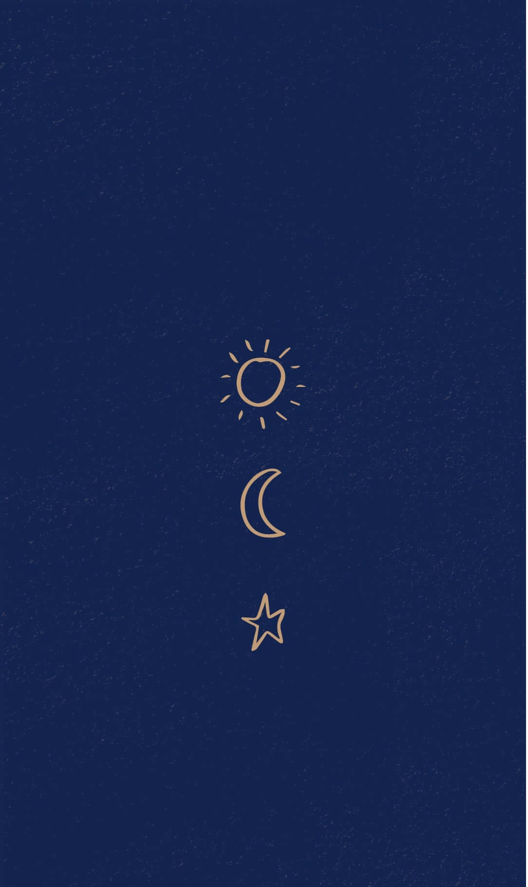 Bohemian Sun Moon Star Navy Background Background