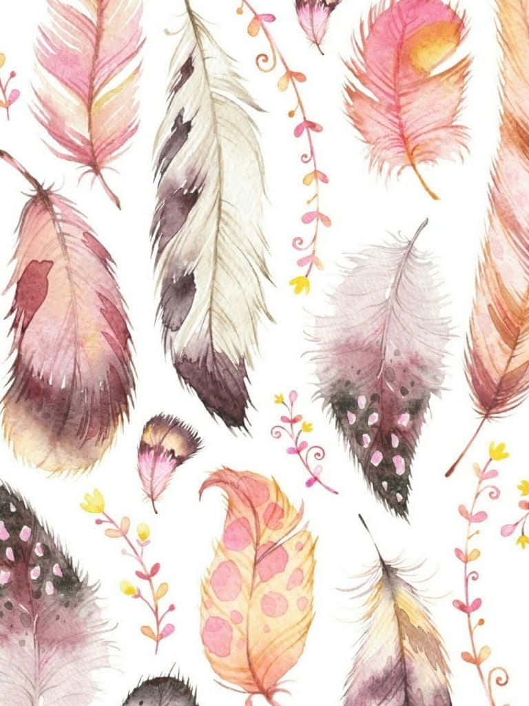 Boho Chic Pastel Dreamcatcher Wall Art Background
