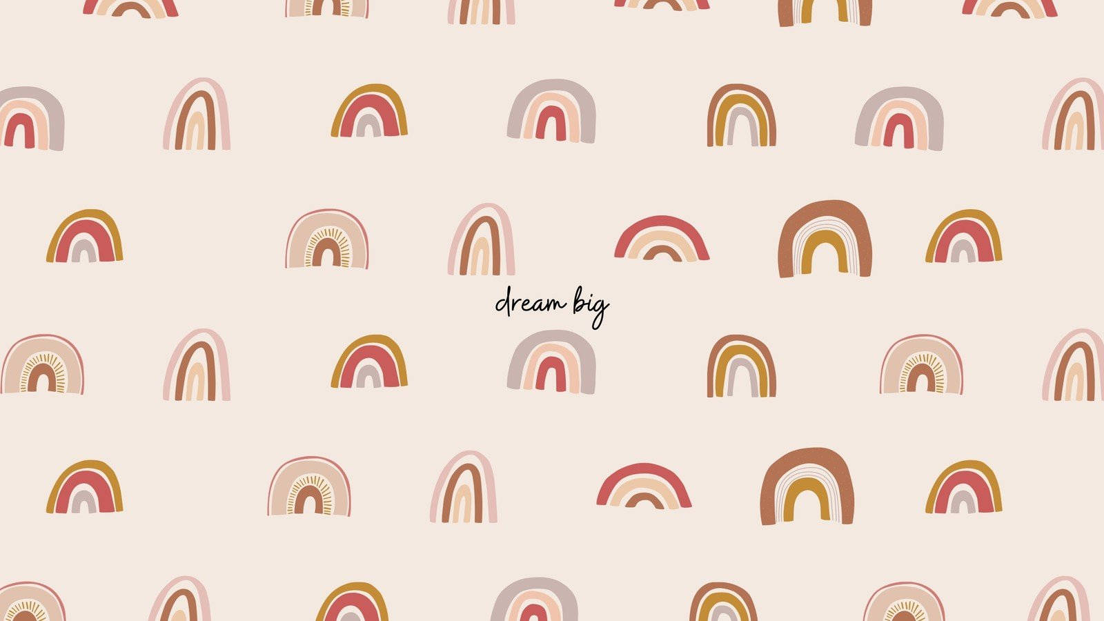 Boho Rainbow Dream Big Background