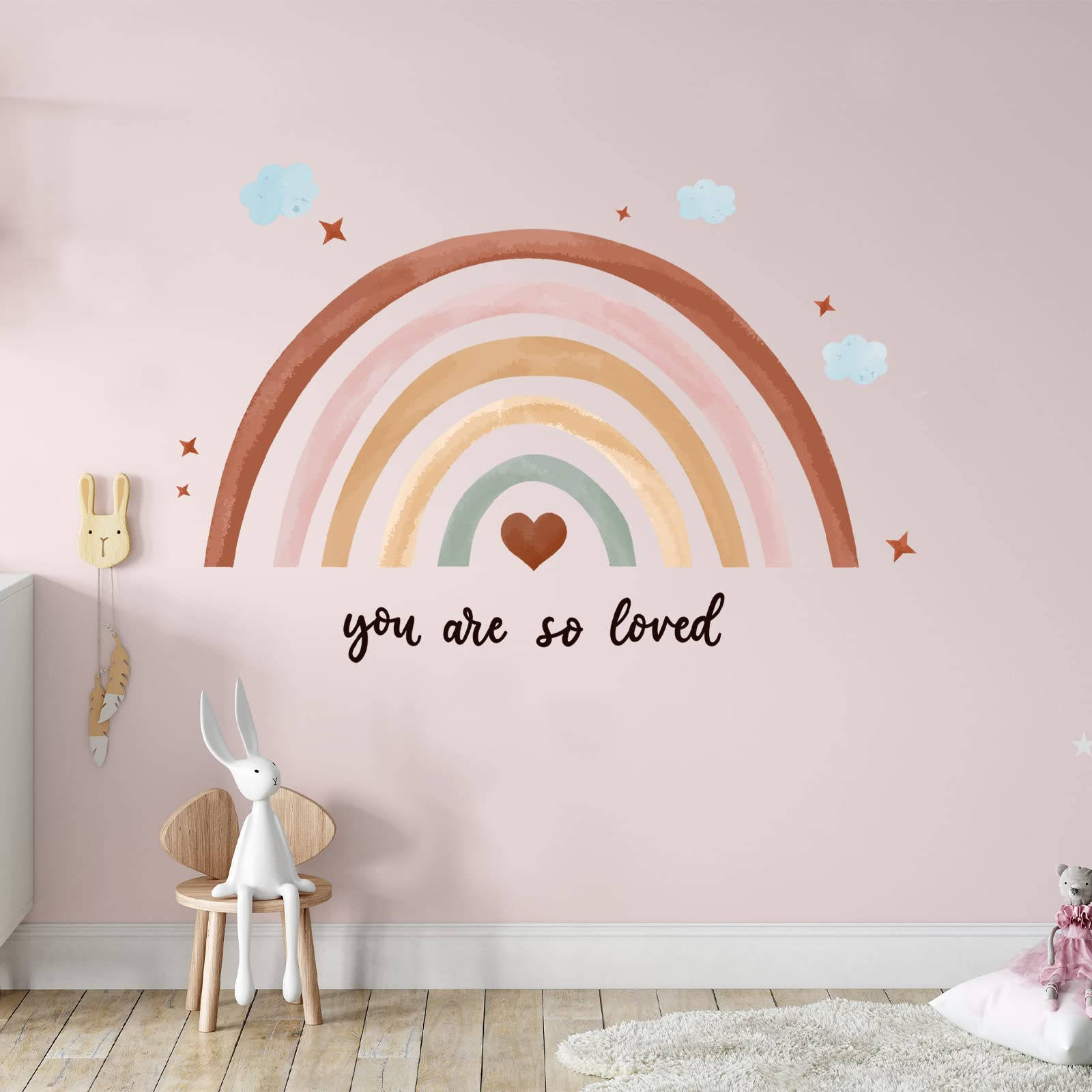 Boho Rainbow Kid's Room Background