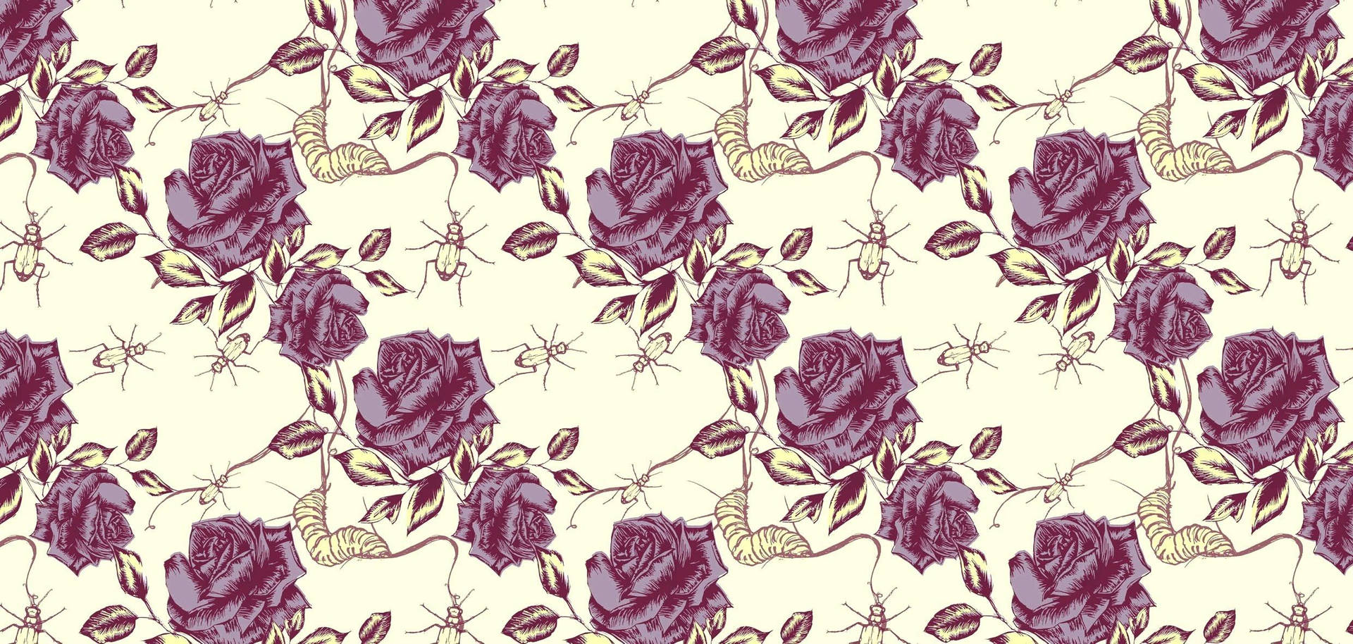 Boho Rose Pattern Background