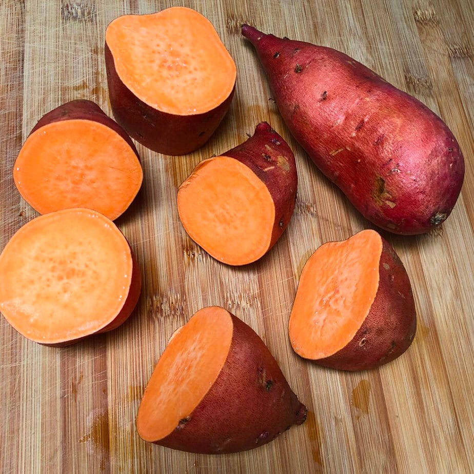 Boiled Red Yam Background