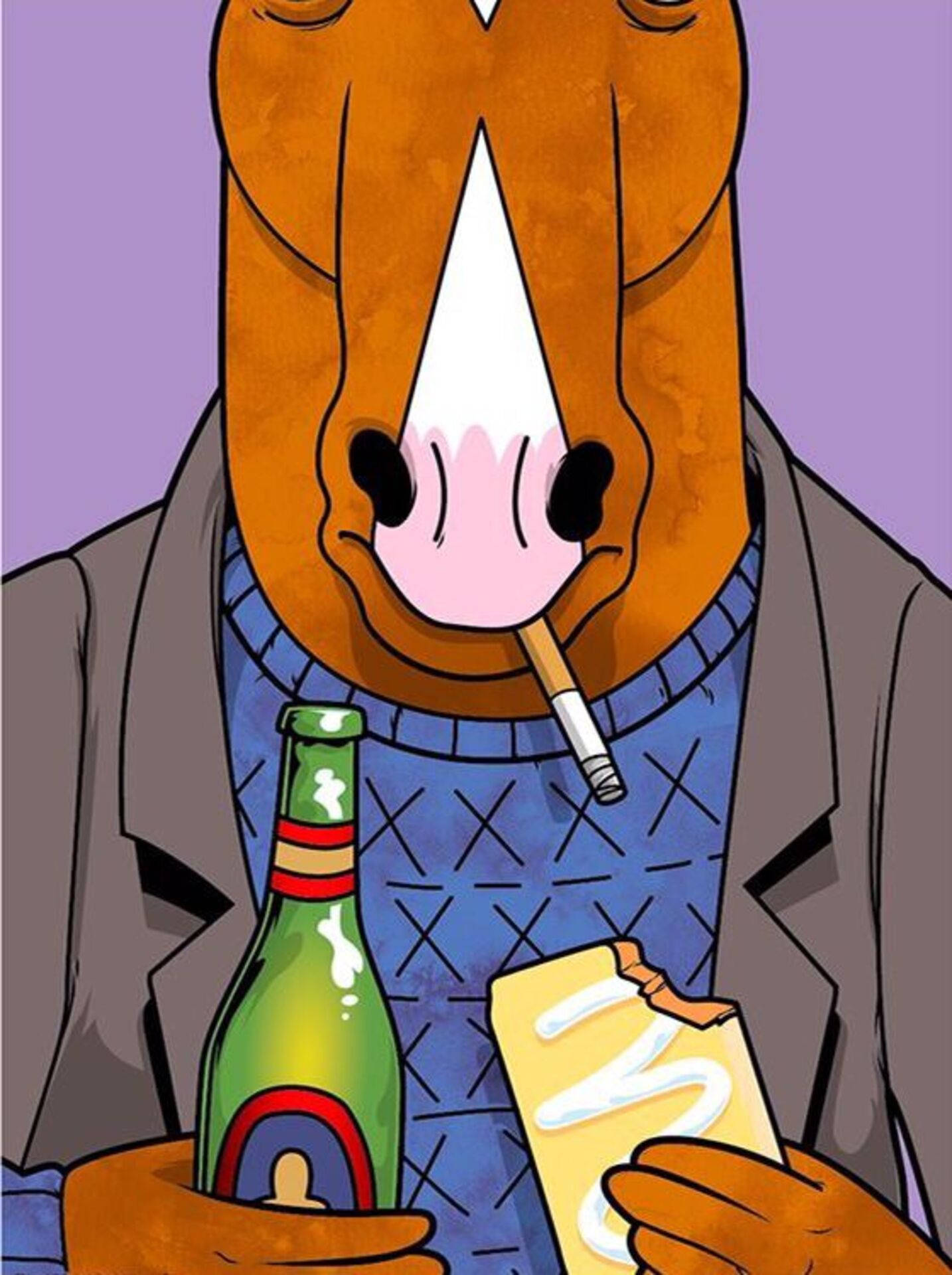 Bojack Horseman Embraces His Vices. Background