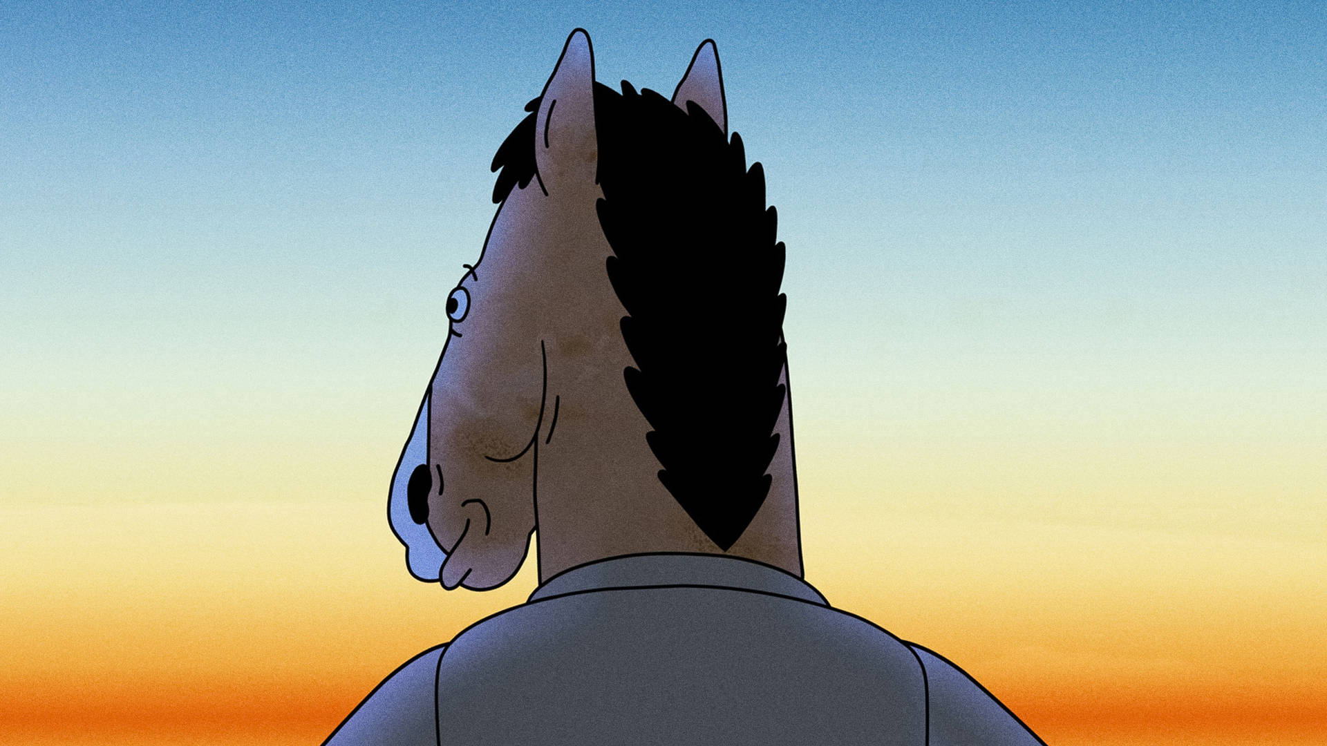 Bojack Horseman In Silhouette. Background
