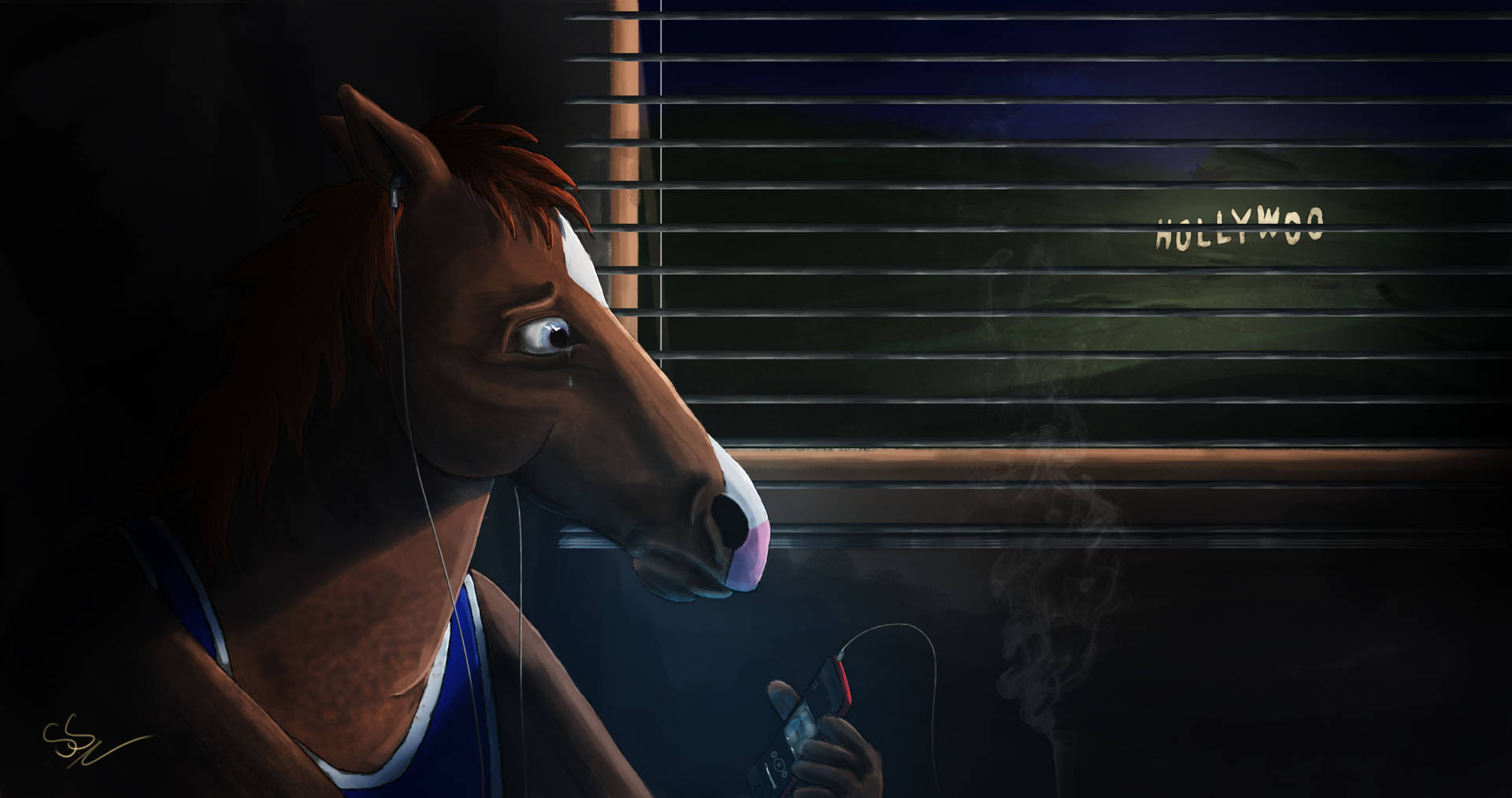 Bojack Horseman - Sad And Alone Background