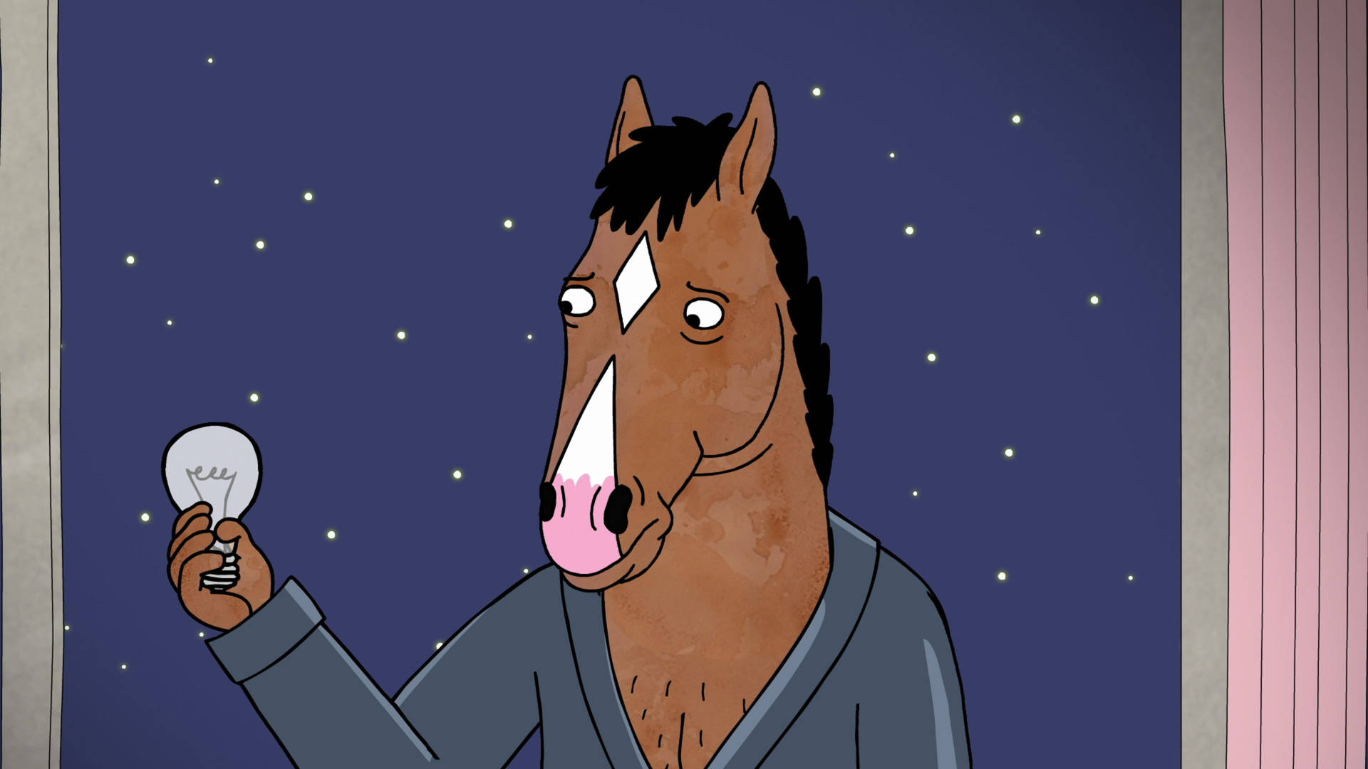Bojack Horseman Trying To Come Up With A Solution Background
