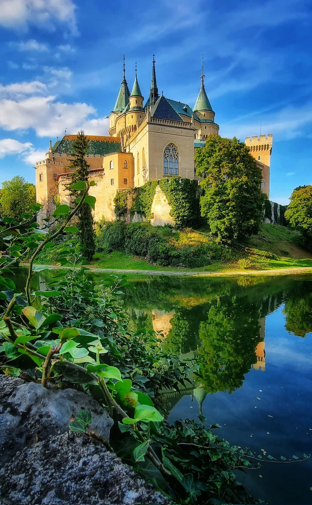 Bojnice Castle Colorful Phone Background