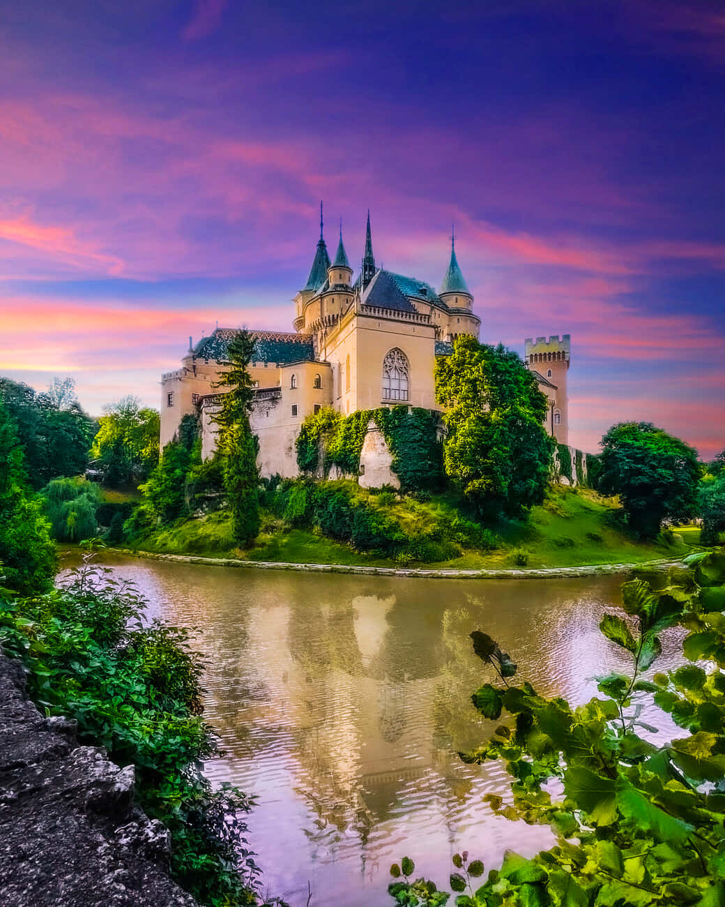 Bojnice Castle Purple Sky