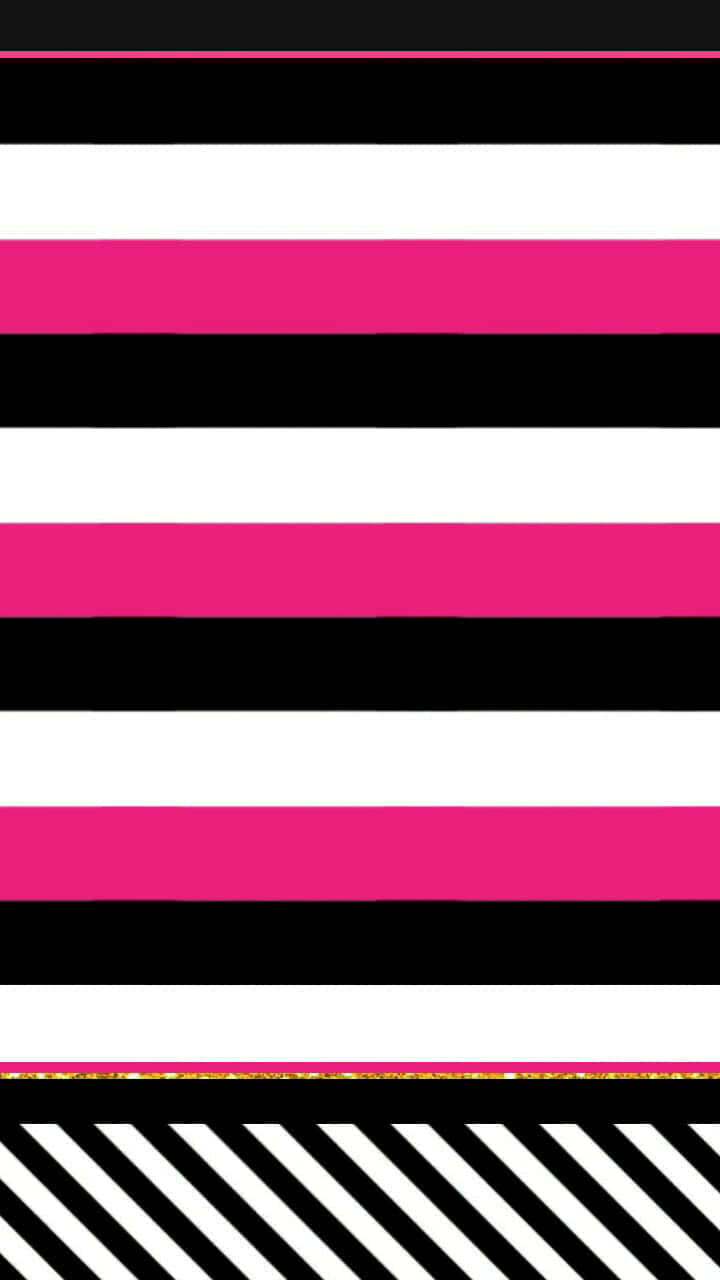 Bold And Beautiful Black And White With A Hint Of Pink Background